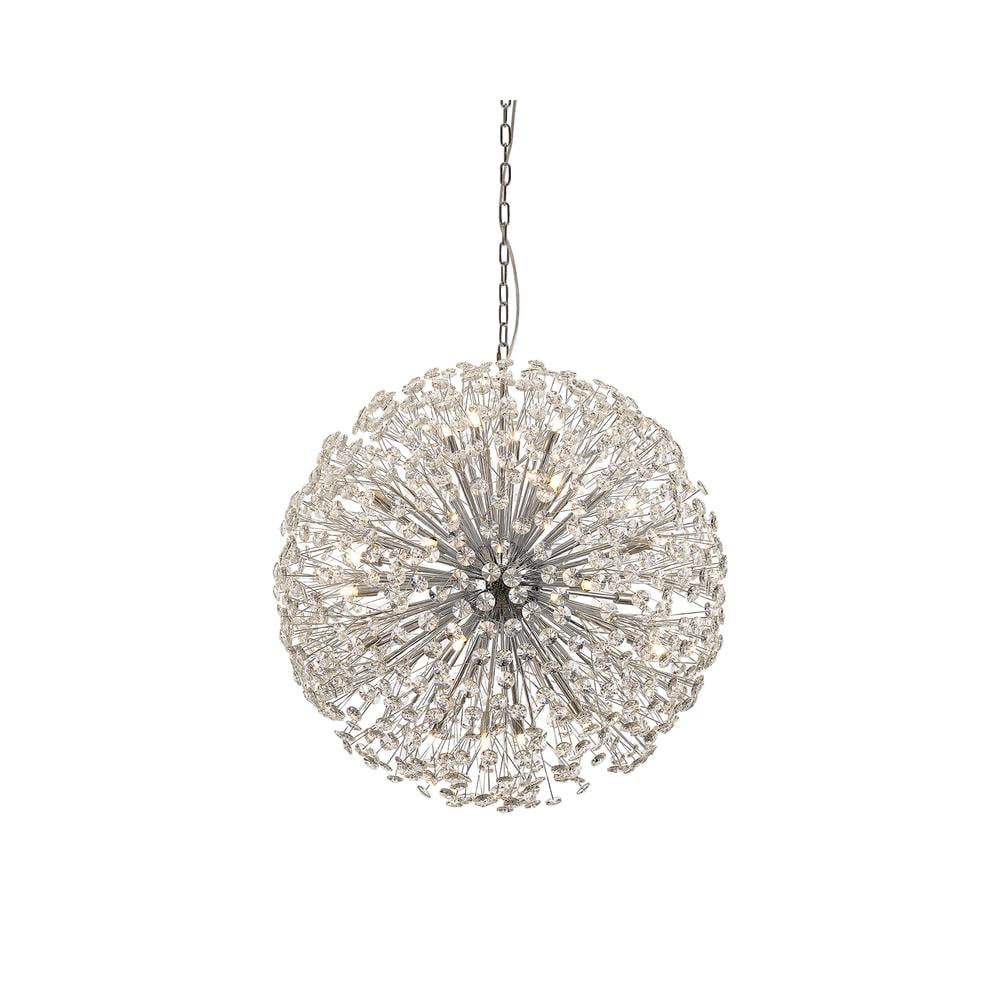 Luxuria Paramount Pendant 80cm Sphere 24 Light G9 Polished Chrome / Crystal