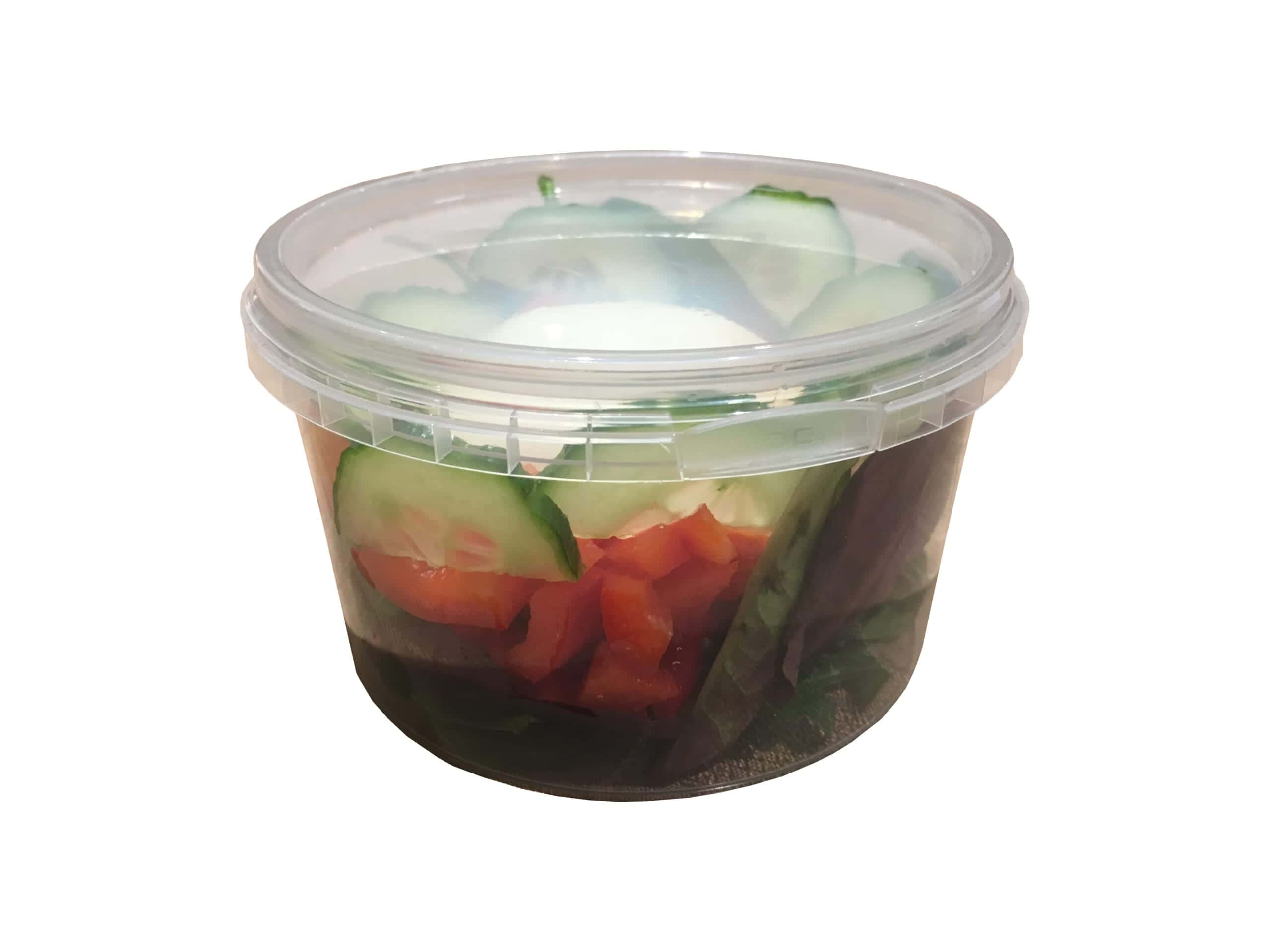 Tamper Evident Container 565ml - TEP565 cased 300 bases + 300 lids For Hotels