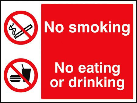 No smoking, no eating, no drinking