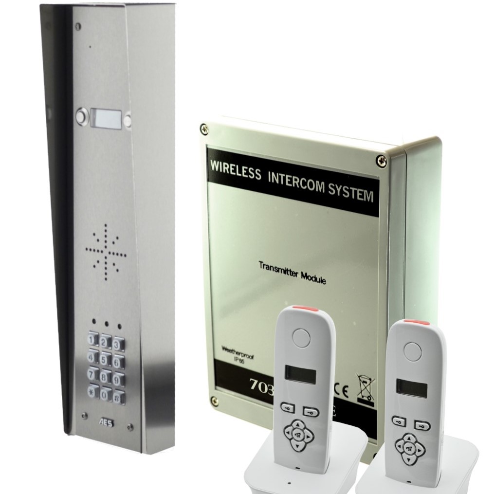 AES DECT 703&#45;HS2 Dect Wireless 2 Way Intercom with Keypad