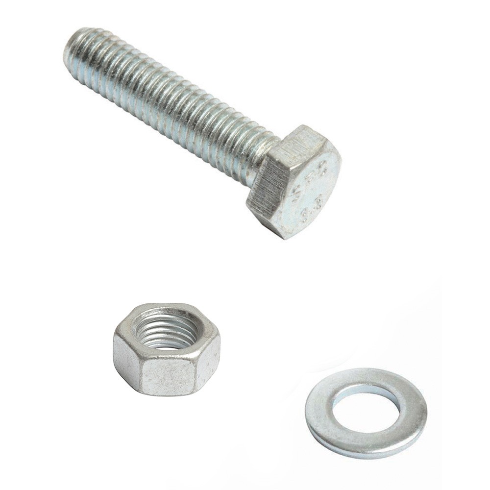 M12 Galvanised Fixing Set With Nut, Bolt & Washer