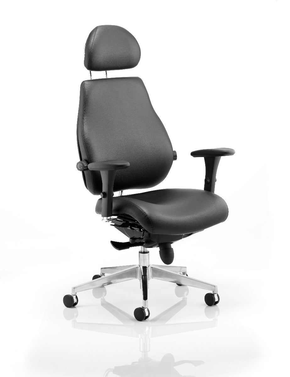 Providers Of Chiro Ultimate Leather Office Chair - Recommended by Leading UK Chiropractor Doctor Huddersfield