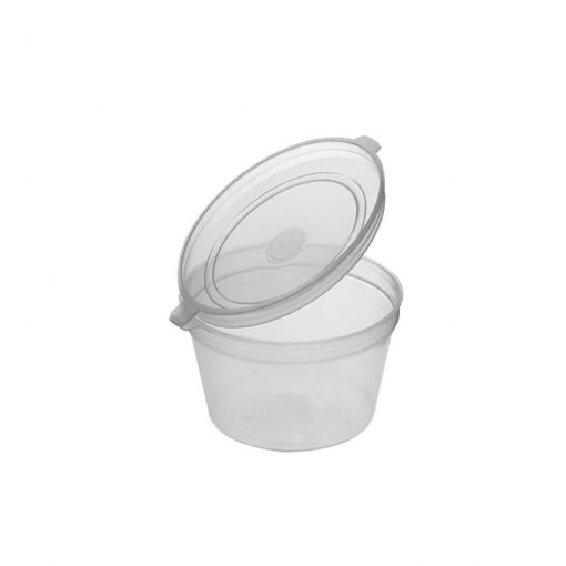1oz Hinged Sauce Pot Clear - T1000 For Catering Industry