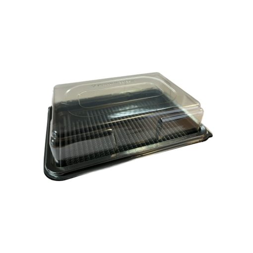 Suppliers Of DS9 - Mini Rectangular Black Buffet Tray & Lid Combo - Cased 5'' bases + 5'' Lids For Schools