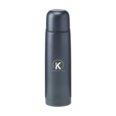 FROSTED BOTTLE RCS RECYCLED STEEL 500 ML THERMO BOTTLE in Black.