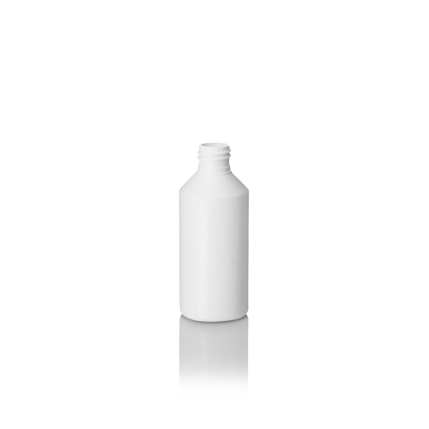 250ml White HDPE Cylindrical Bottle (28/410 Neck)