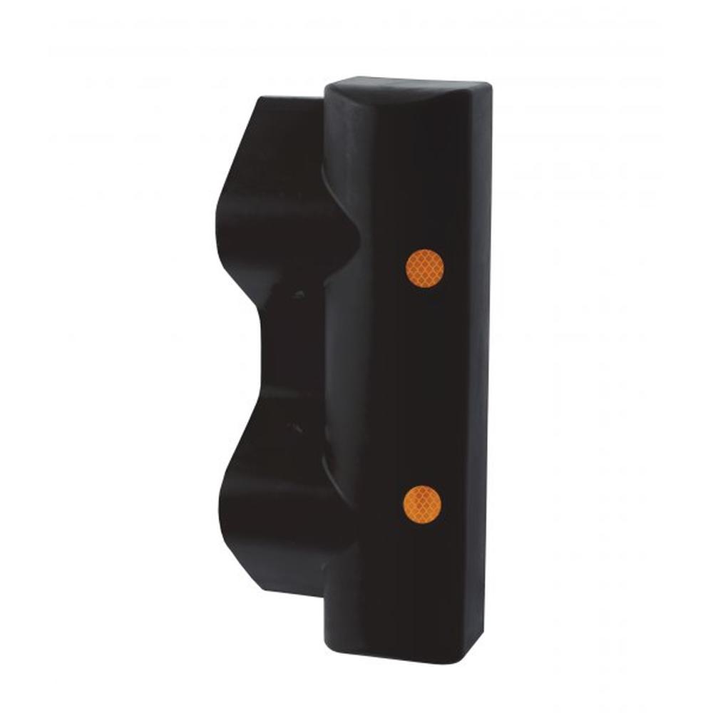 Polymer Pedestrian Safety End WithReflectors - Black