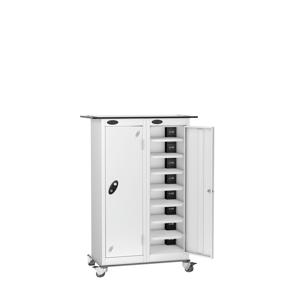 Powerbox by Probe 2 Door, 16 Compartment Tablet Trolley