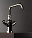 Twist Nickel Two-Handle Basin Mixer (47ND)