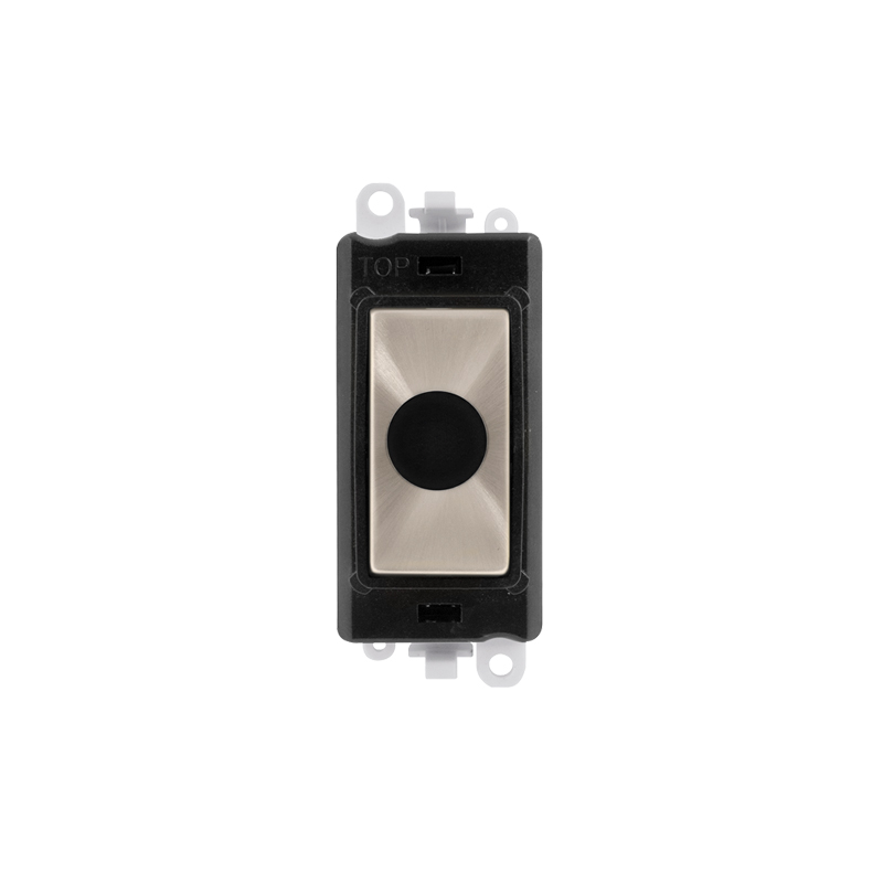 Click 20AX Brushed Stainless 20A Flex Outlet Module Insert Black