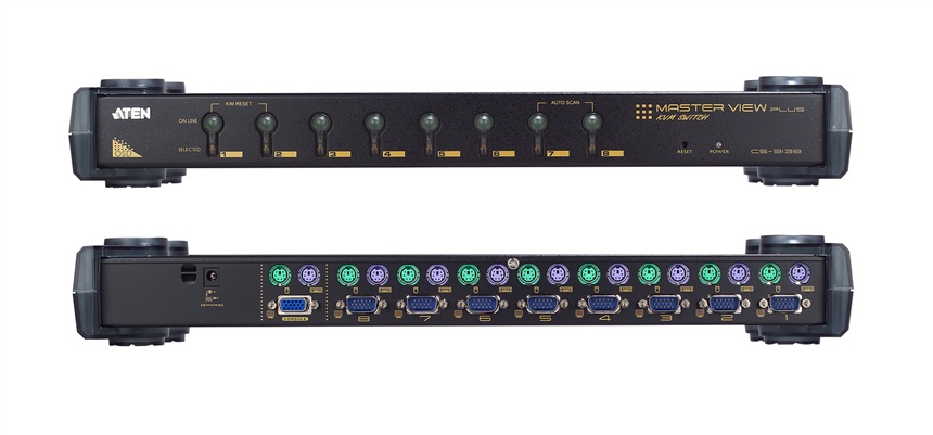 CS9138 - ATEN - 8 Port 1 User PS/2 KVM Switch Cascadable, Rack Mountable. Predecessor to CS1308, Limited Stock *SPECIAL OFFER*