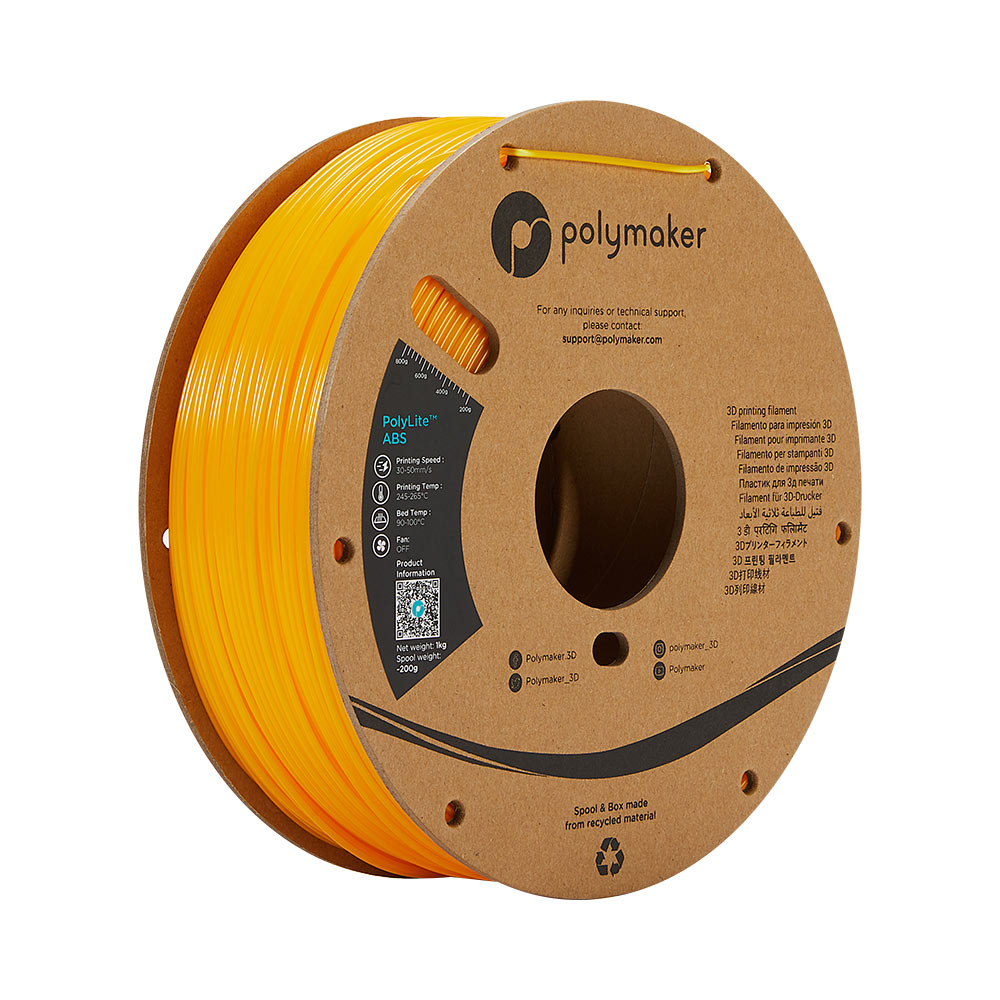 PolyMaker PolyLite Yellow ABS 2.85mm 1Kg 3D Printing filament
