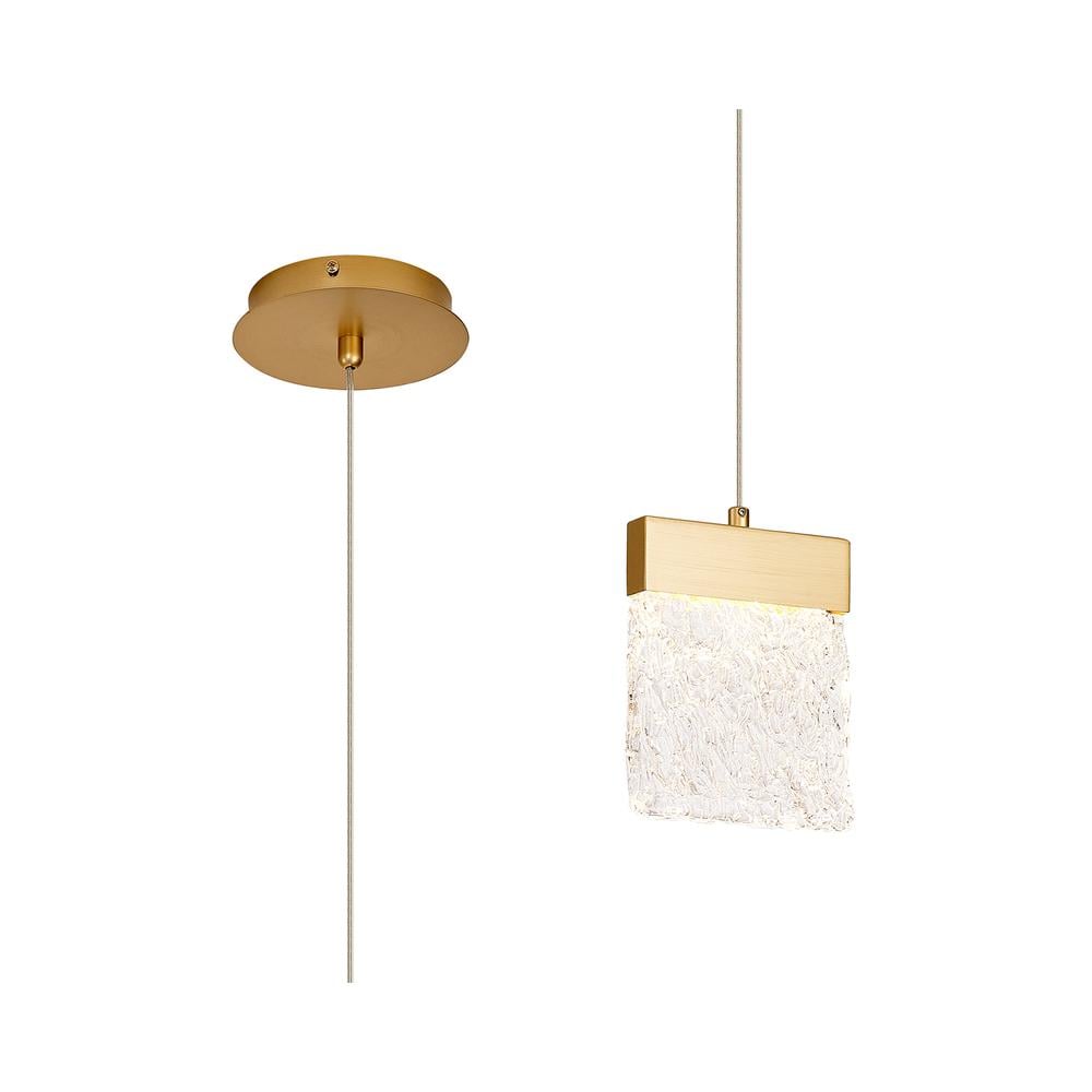 Luxuria Infiniti 14cm Small Pendant 2m 1x4.5W LED 3000K 160lm Painted Brushed Gold