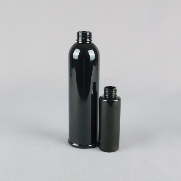 Plastic Black PET Boston Bottles (Tall) 