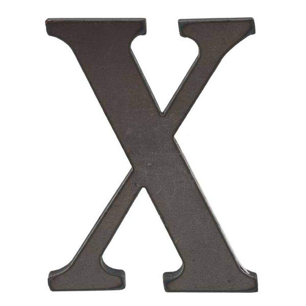 50mm High 3mm Thick Mild Steel Profiled Letter X