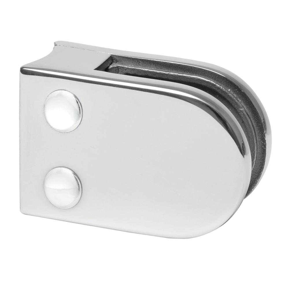 Round Glass Clamp - 8mm GlassFor 42.4mm - Stainless 316 Mirror Finish