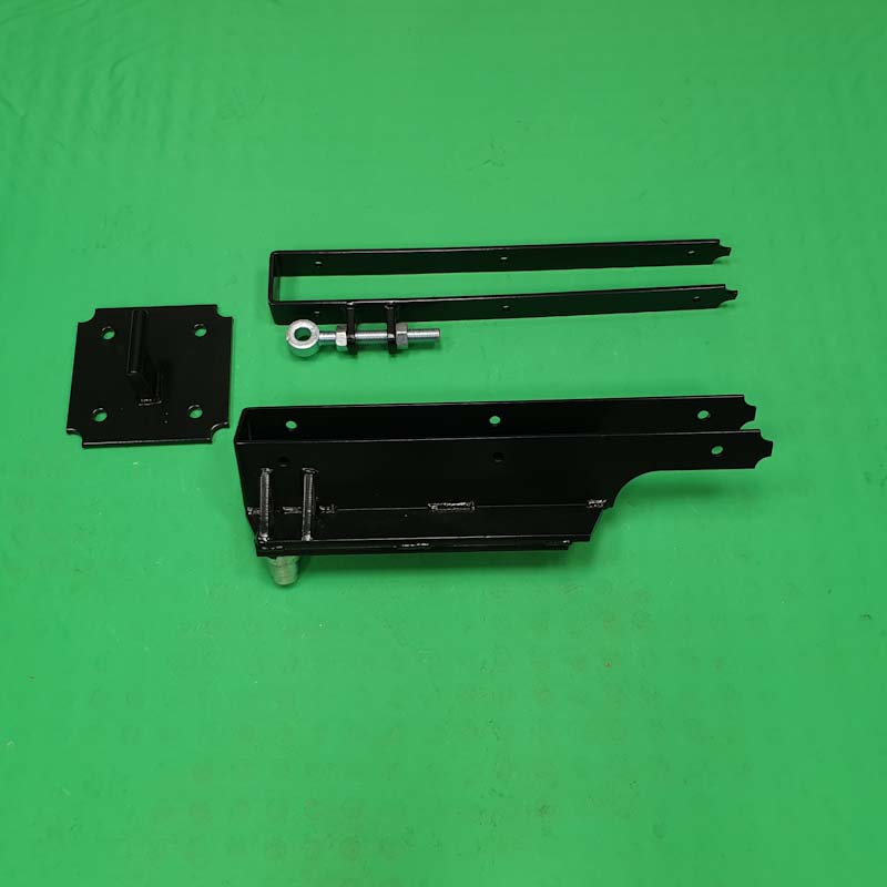 Offset Hinge, LH Frog Shoe & Wall Plate Kit Single Black &#40;New Style&#41;