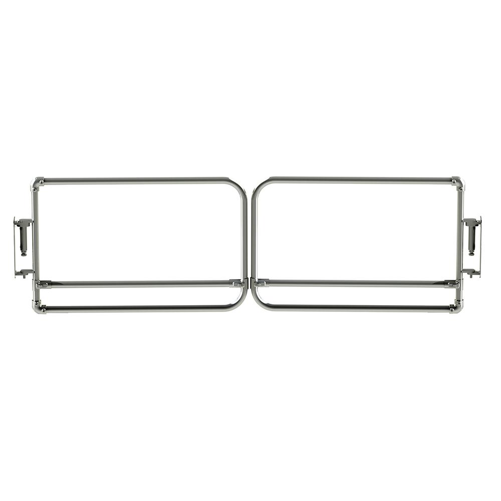 Self Closing Double Safety Gate   668mm1800mm Wide - Galvanised Finish