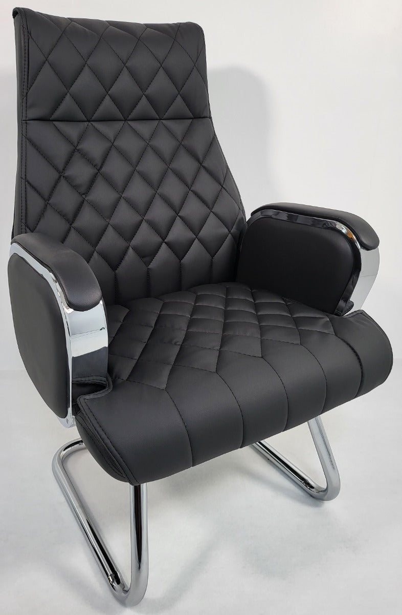 Providers Of Large Heavy Duty Black Leather Cantilever Visitors Chair - ZVB-333 UK