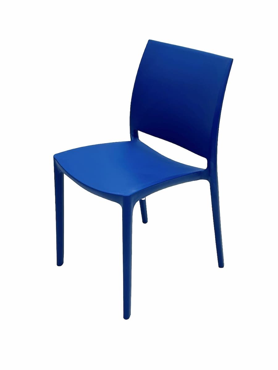  BE Furniture Blue Plastic Stacking Chairs