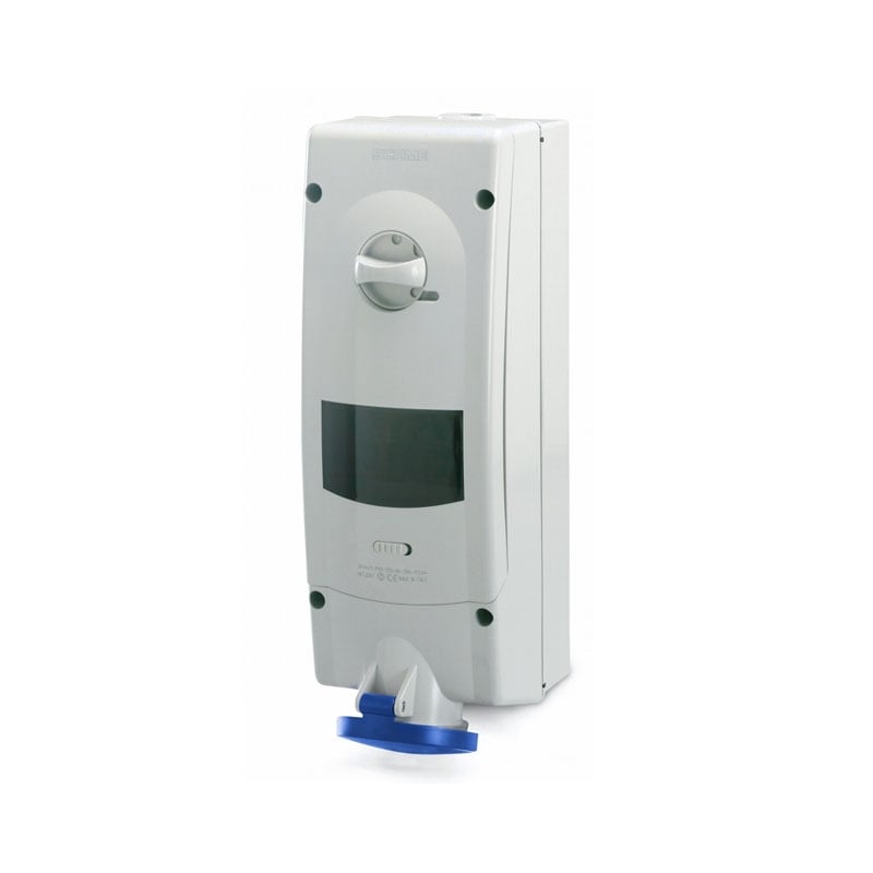 Scame 567.3283 Switched Interlock Socket IP44 IP Rating With Modular Space Interlock Type 240V Volts