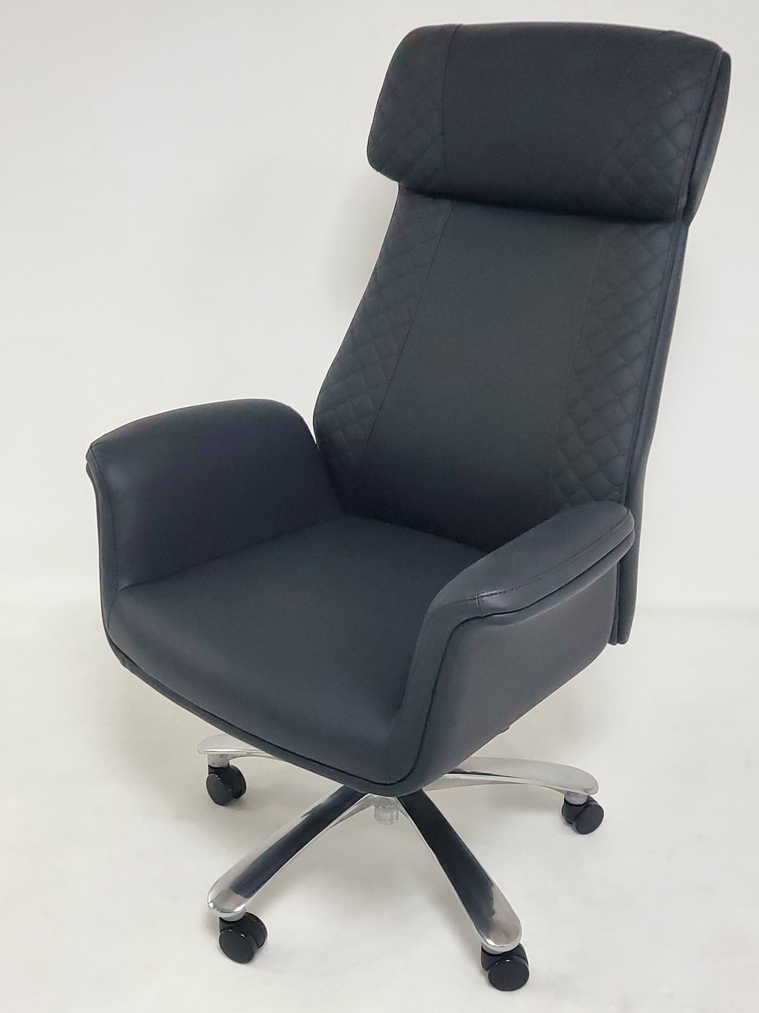 Providers Of Modern High Back Black Leather Executive Office Chair with Winged Arms - DT8534A North Yorkshire