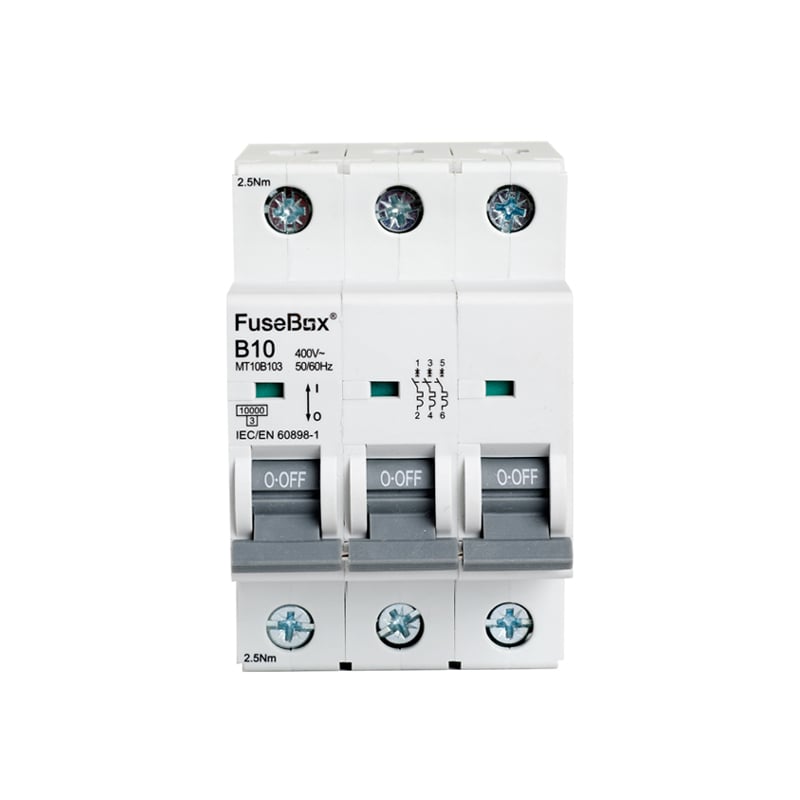 FuseBox MT10B103 MCB 10 Amp B Type 10kA 3 Pole