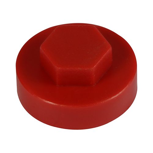 TIMco 16mm Dia Flame Red Tek Screw Cover Cap