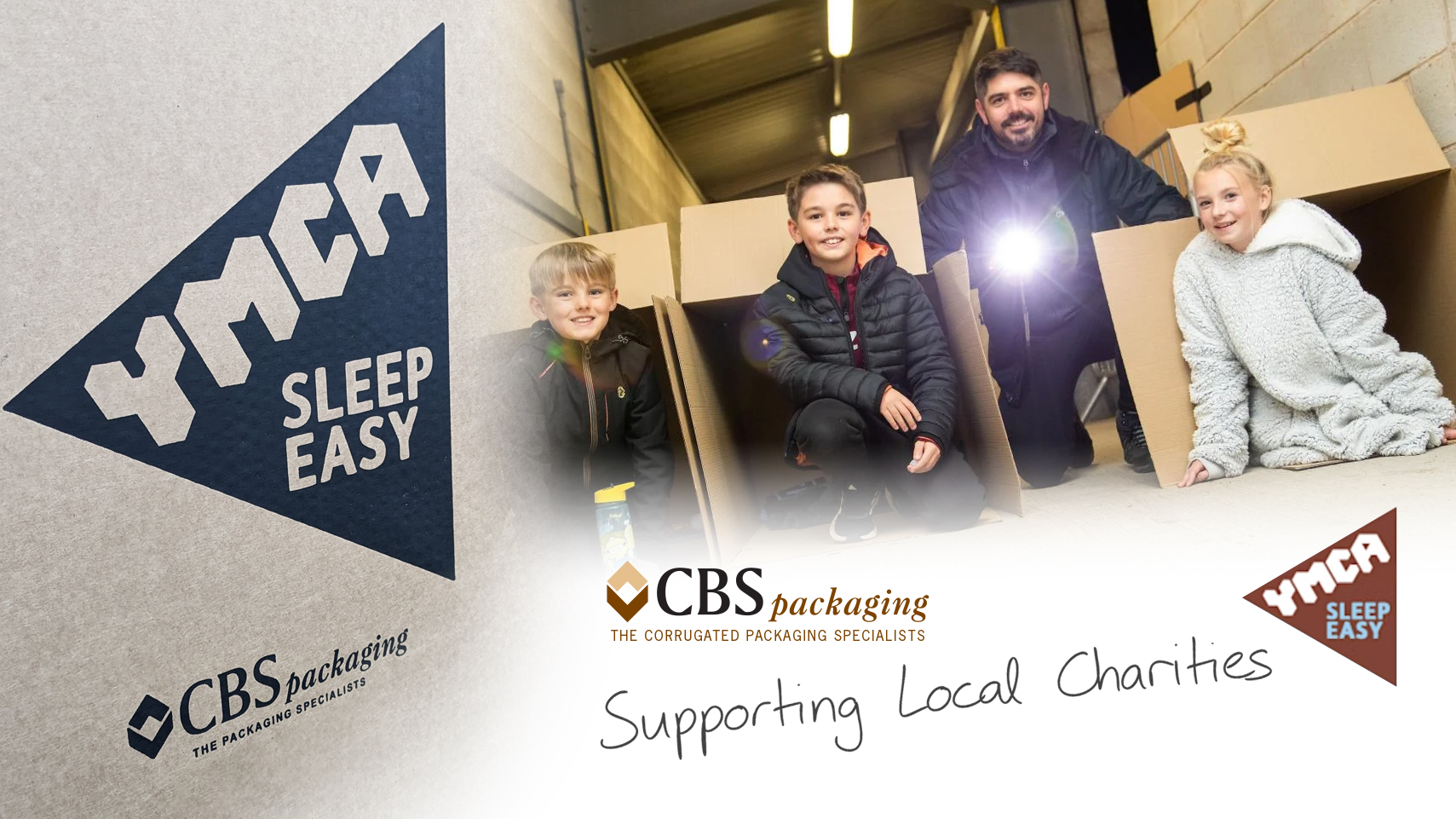 YMCA Sleep Easy use our boxes as shelter for a great cause