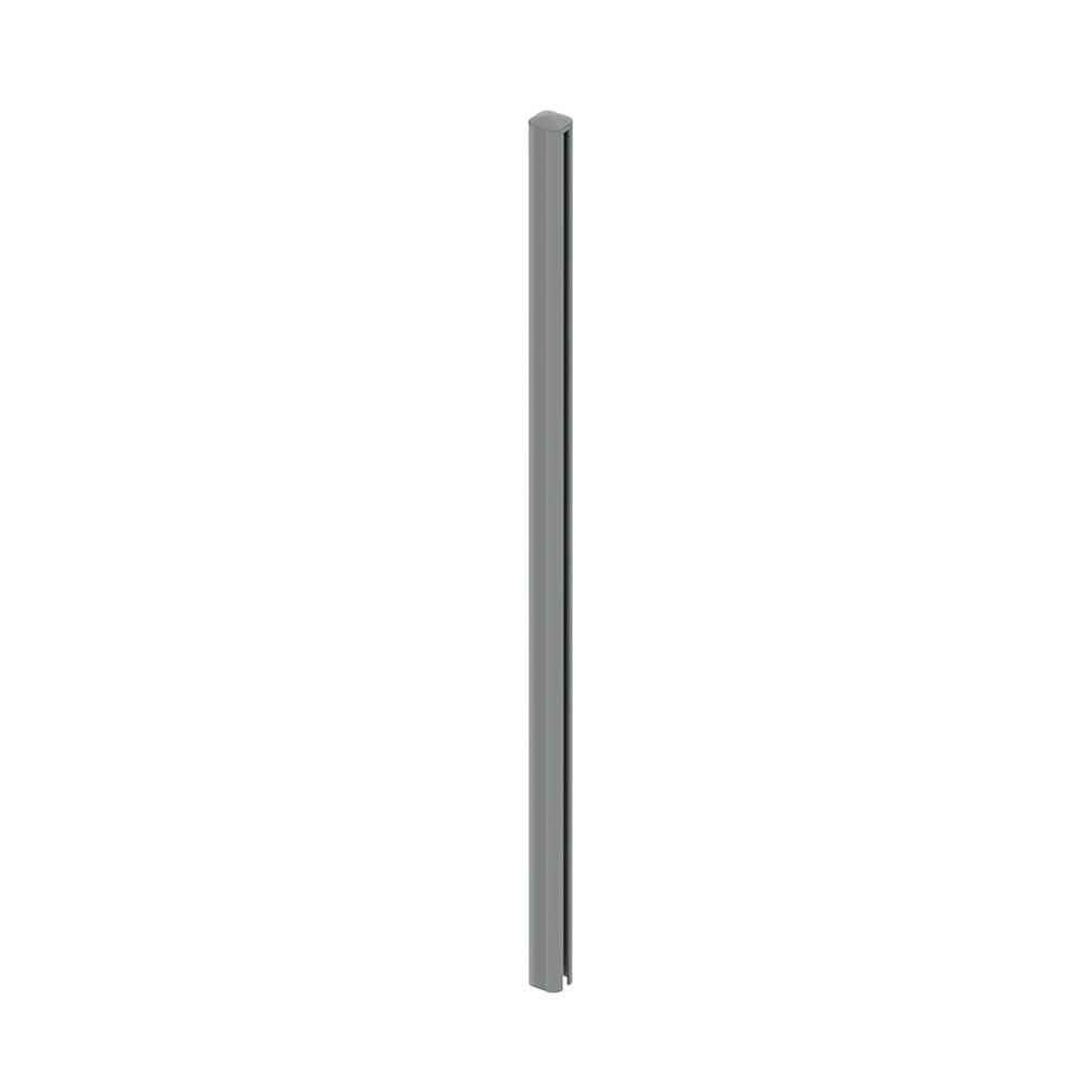 Mid/End Post 1.8m fence (2.4m Long) Grey Includes side cover, post cap, screws 