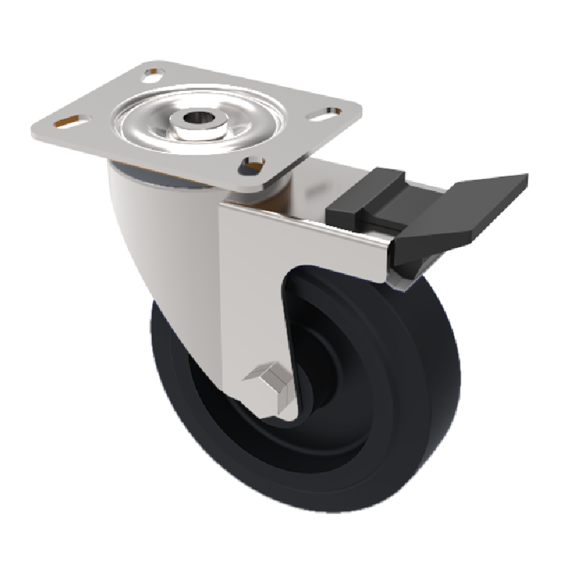 Ditherm Plate Swivel Castor Brake 100mm 200kg Load