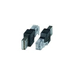 USB Type A Male to RJ11 Male Adapter, Black