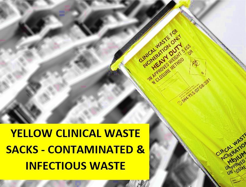 Yellow Clinical Waste Sacks