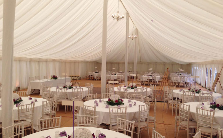 Traditional Marquee Hire With Wooden Poles