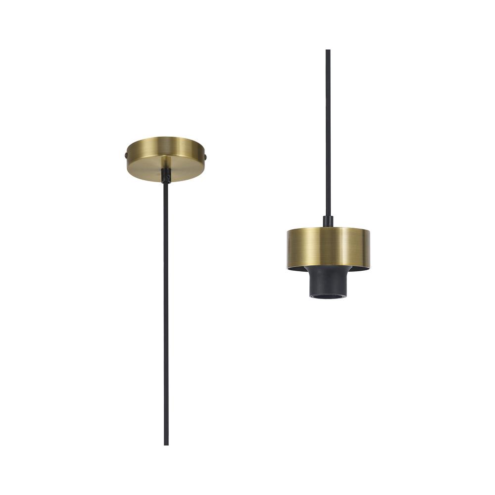 Luxuria Meash 10cm Suspension (FRAME ONLY) E27 Brass / Black Fabric