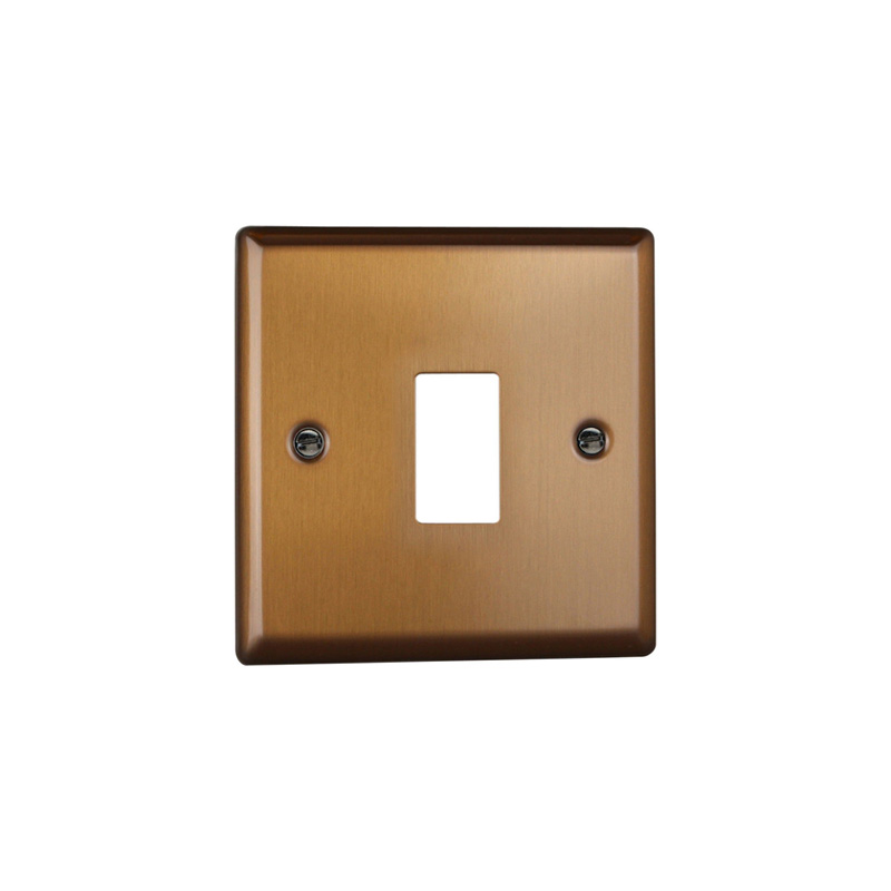 Varilight Urban 1G Plate Brushed Bronze with York Single Plate (Standard Plate)