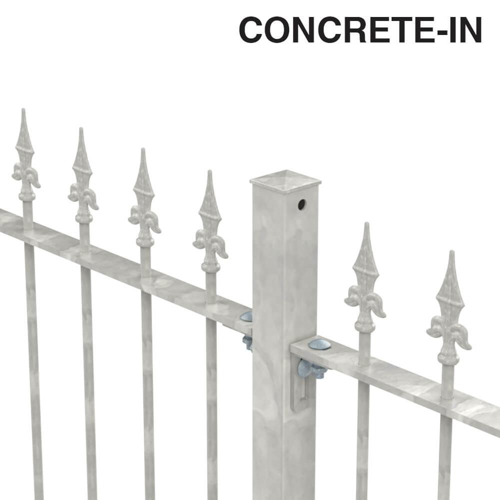 Fleur De Lis Railing - Concrete In1200 x 12mm Bars - Galvanised - Metre