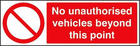 No unauthorised vehicles beyond this point