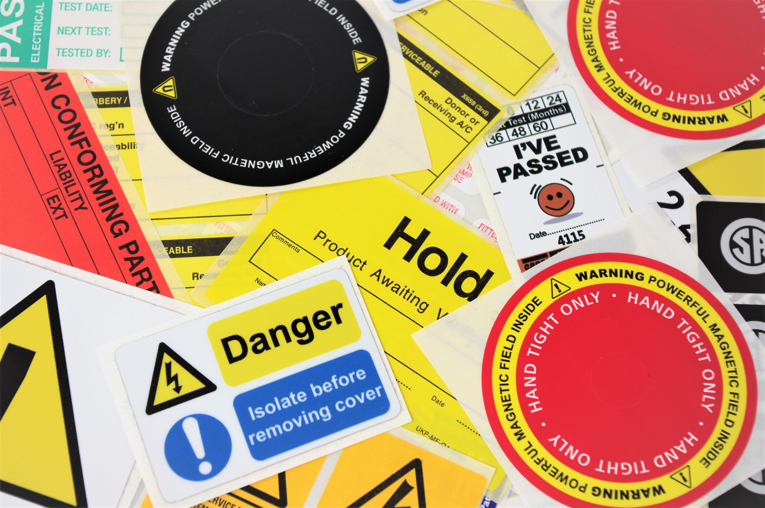 Waterproof Sub Surface Printed Labels For Industrial Use
