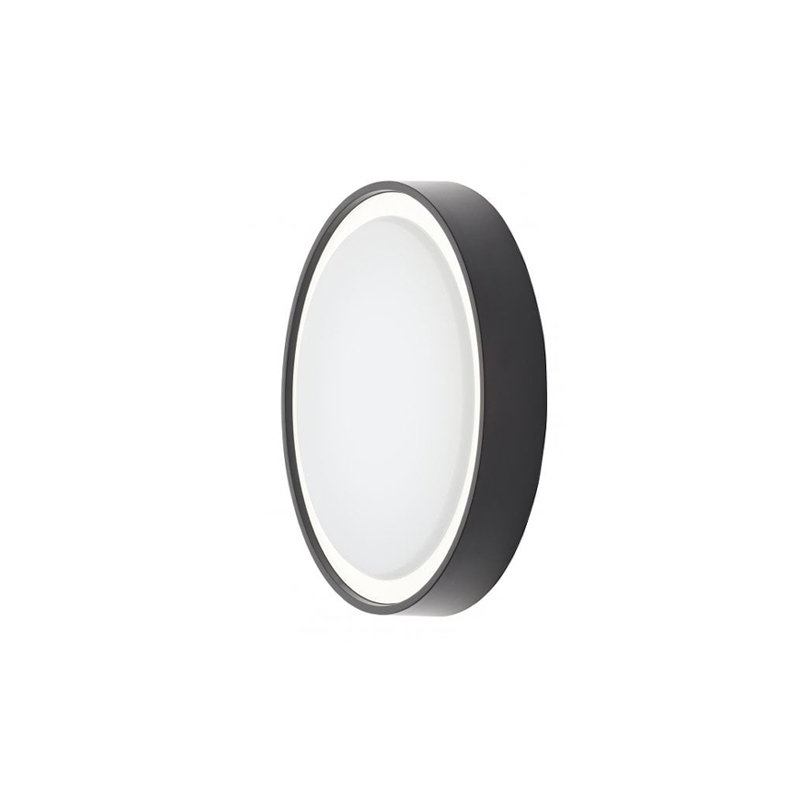 Forum Ripon Round LED Flush Light 270mm Black