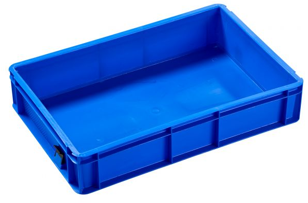 600x400x250 Eco Black - Blu Lidded Container (43 Ltr) For Agricultural Industry