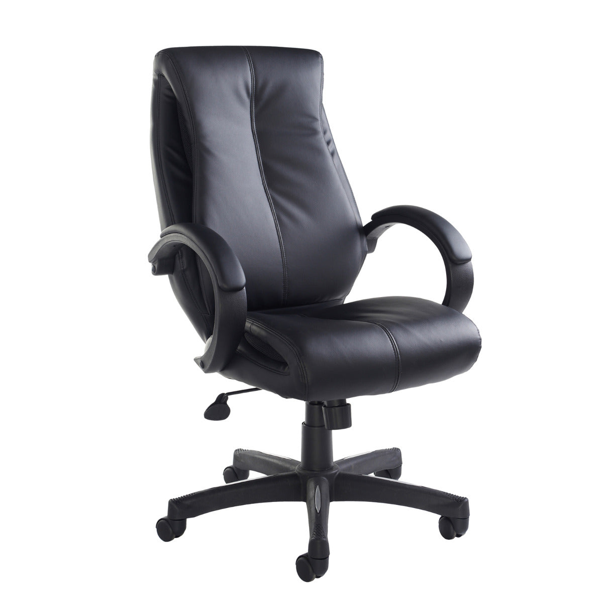 Providers Of Nantes High Back Black Faux Leather Office Chair Huddersfield