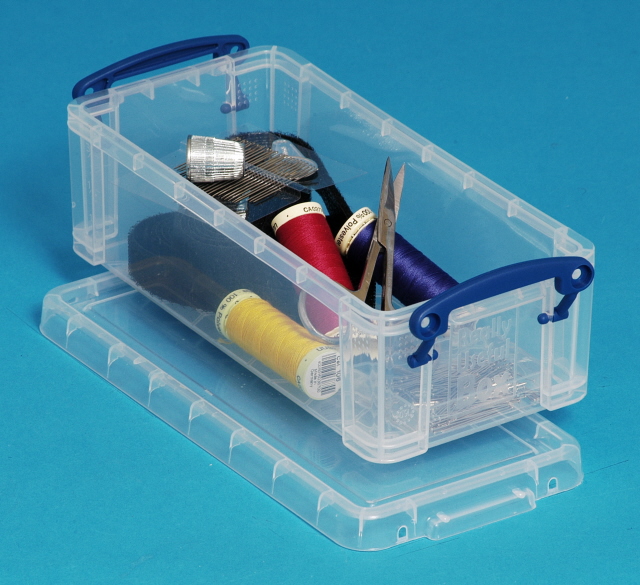 0.9 Litre Clear Really Useful Plastic Storage Box