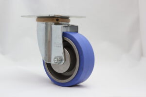 100mm Stainless Steel Top Plate Swivel High Temperature Rubber Wheel