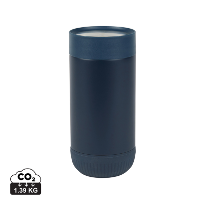 VINGA ERIE RCS RECYCLED SS PUSH MUG 350 ML in Blue, Blue.