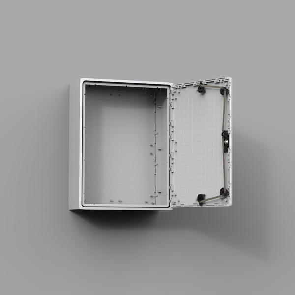 UDPT10075 polyester single door compact wall mounted enclosure RAL7035