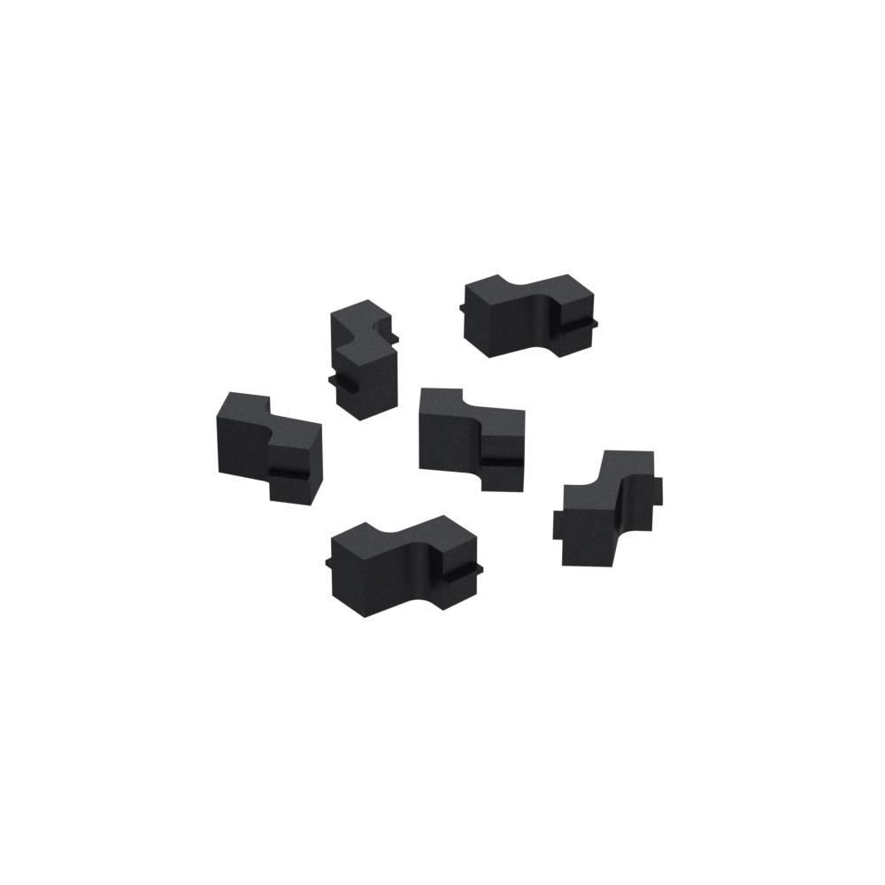 Spacer set for Louvre Fence System RAL 9005 Black Sand Matt (Pack of 32) 