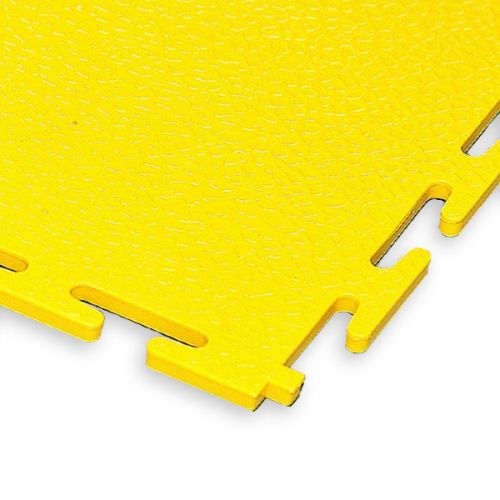 Garage Floor Tiles, 7mm Thick PVC - Smooth Texture-Yellow