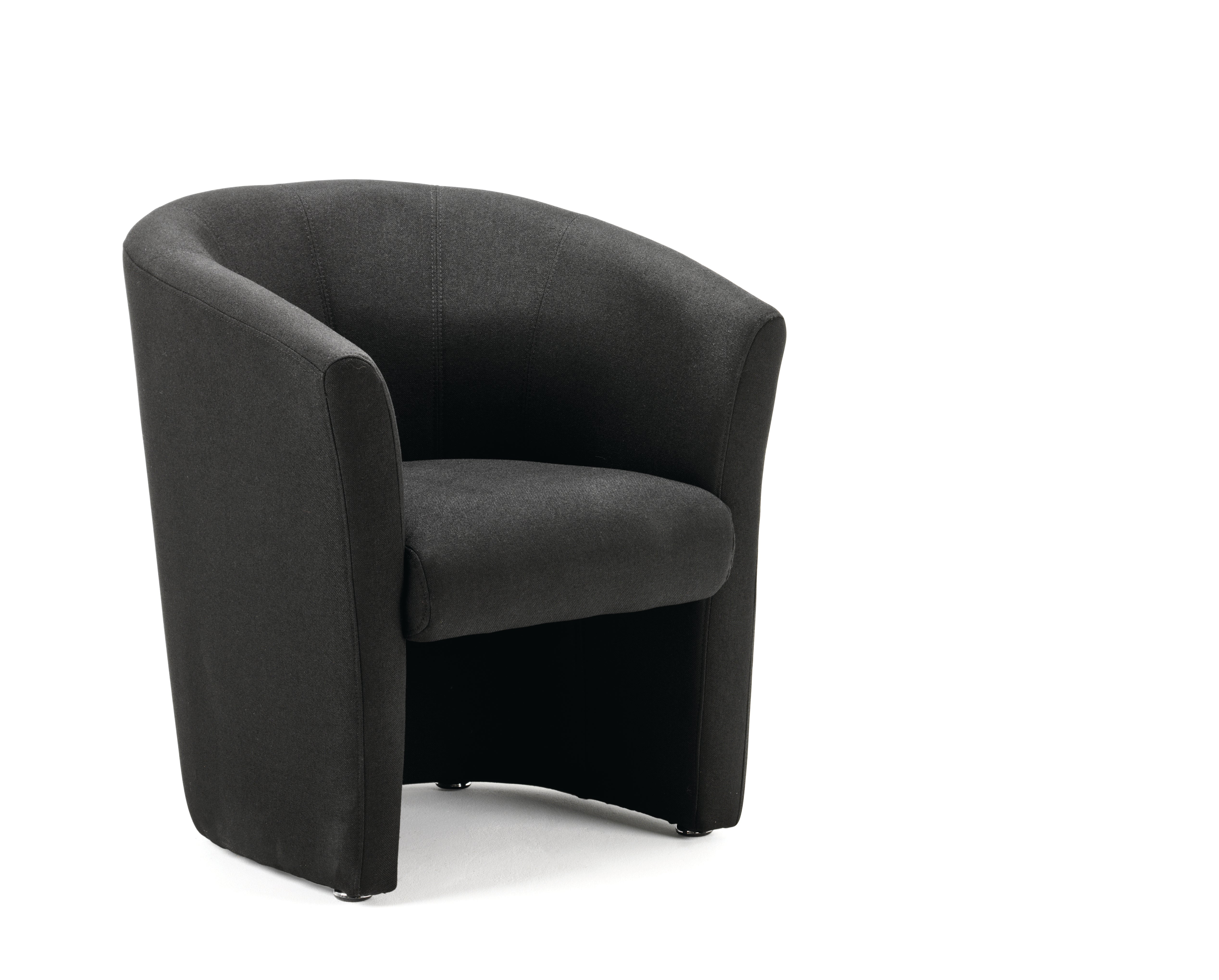 Suppliers Of Neo Single Black Tub Soft Seating Arm Chair - Available in Fabric or Leather UK