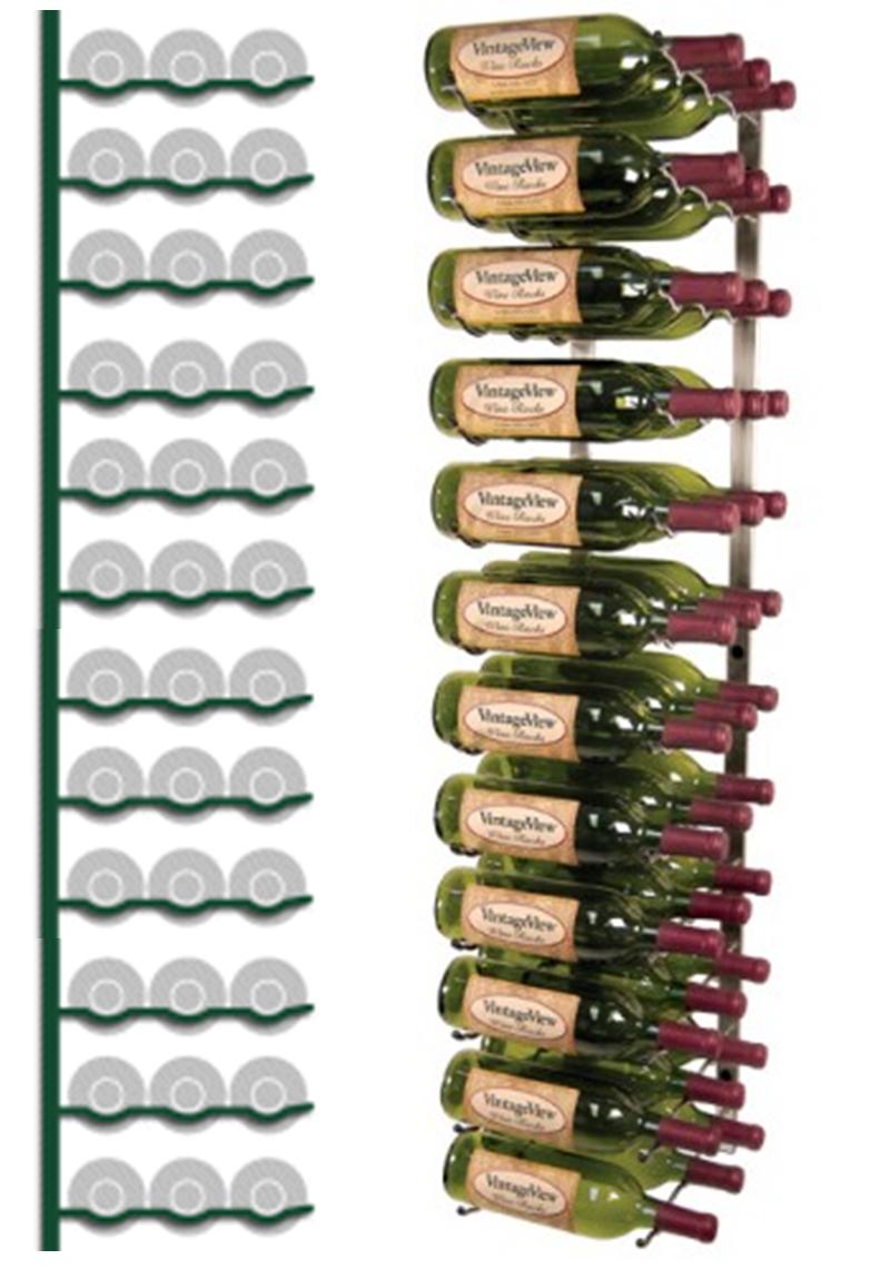 Wall Mounted Wine Rack 36 bottles